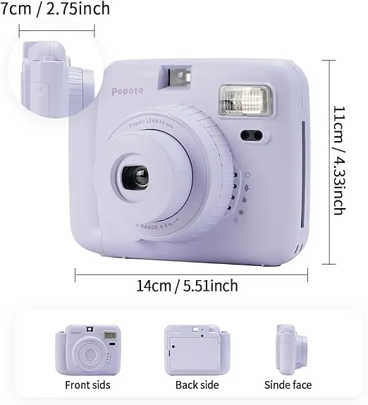 Instant Camera with Bucket Bag
