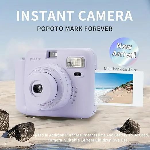 Instant Camera with Bucket Bag