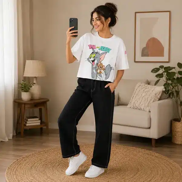 Tom & Jerry Printed Women's Casual Co-Ord Set